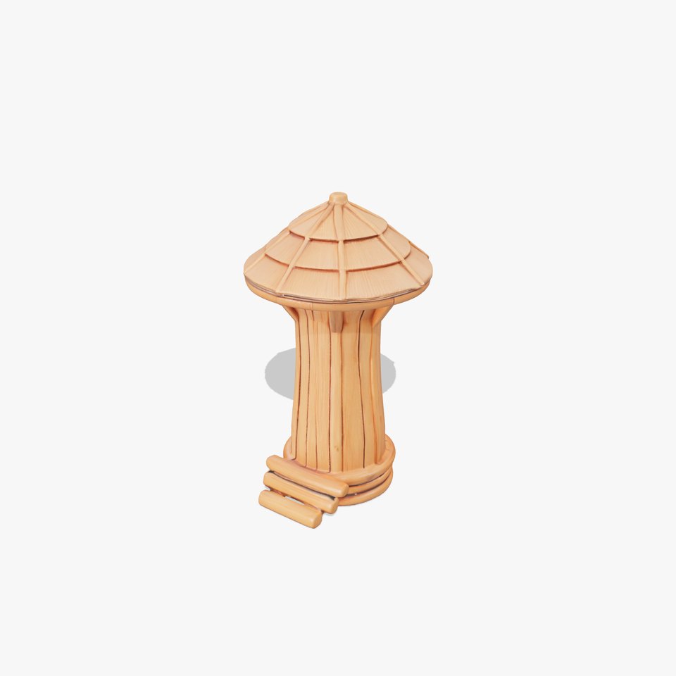 Wooden Treehouse Tower Model Pack